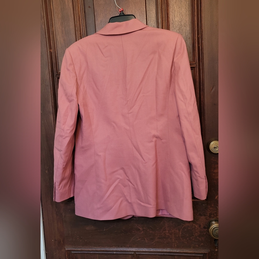 Nordstrom 100% Wool Women's Pink Blazer-Size 8 - Picture 2 of 7